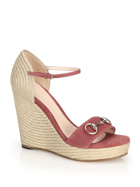 gucci espadrilles dames sale|Gucci espadrilles wedges pink.